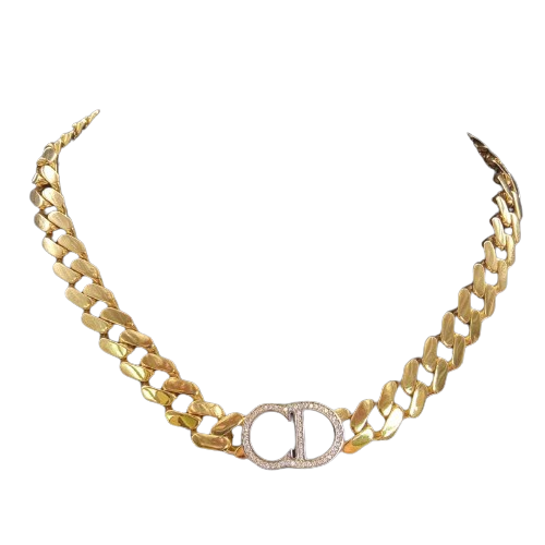 18K Gold CD Logo Necklace