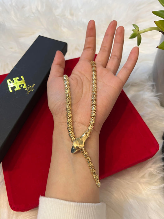 18K Gold Snake Necklace