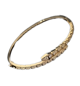 18K Gold Serpentine Bangle