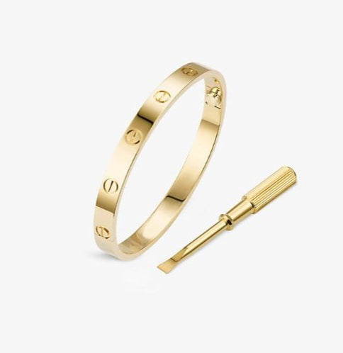 18K Yellow Gold Love Bangle - 20 grams