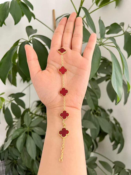 18K Gold Clover Bracelet