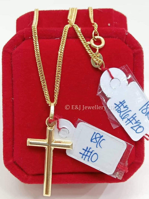 18K Gold Cross Necklace