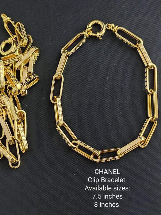 18K Gold Paper Clip Bracelet