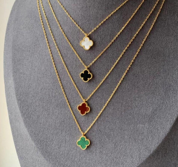 18K Gold Clover Necklace