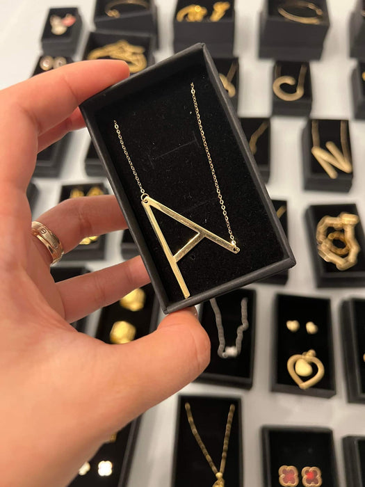 A Letter Pendant and Necklace