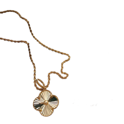 18K Gold Clover Necklace