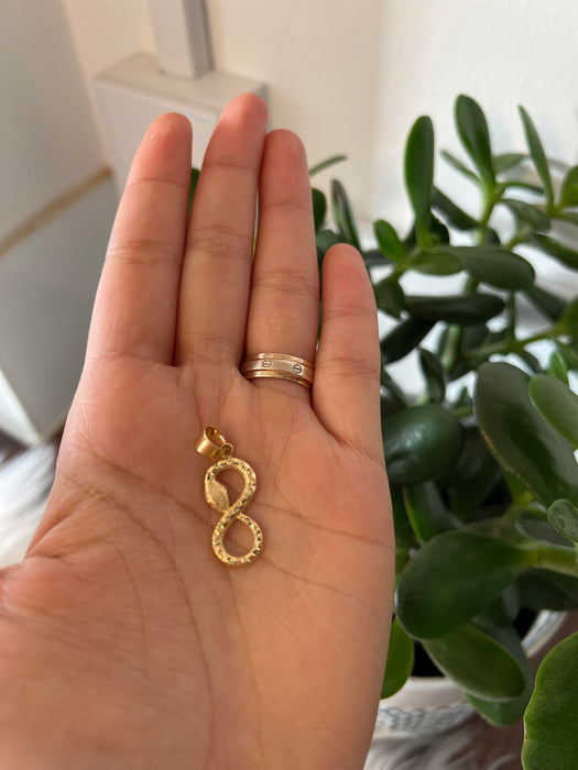 18K Gold Serpentine Earrings Infinity