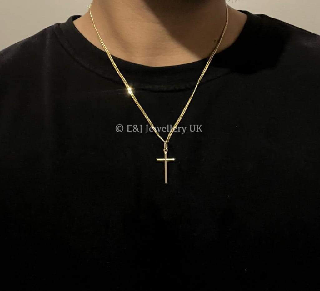 Cheap gold chain with on sale cross