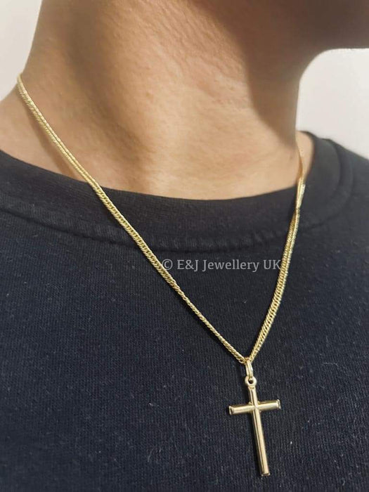 Men's Steel Rounded Cross Pendant | Carathea Jewellers