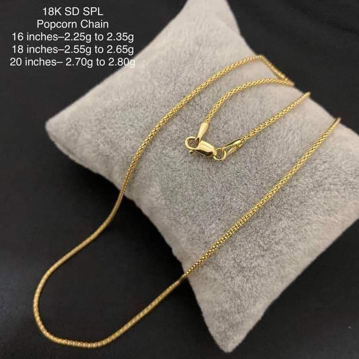 18K Popcorn Chain/ Necklace