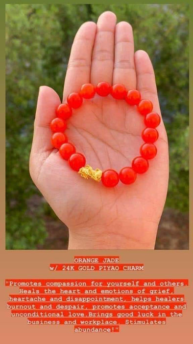 Orange on sale jade bracelet