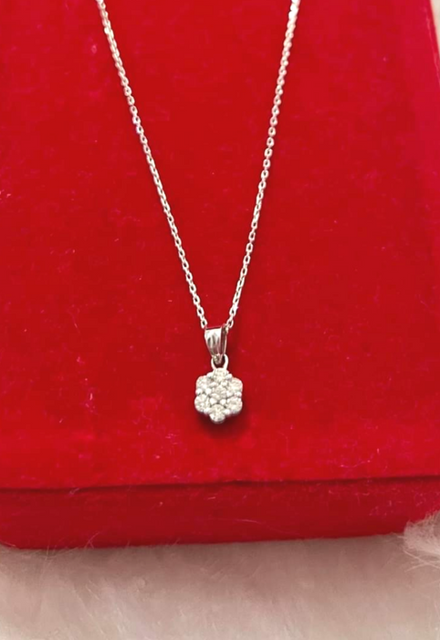 Halo Diamond Necklace