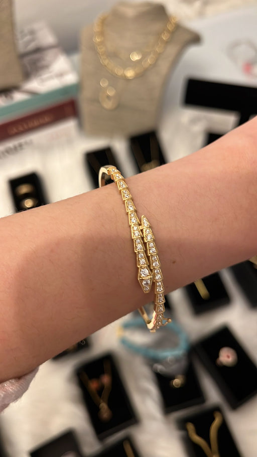 18K Gold White Clover Bracelet 14mm — E&J Jewellery UK Ltd