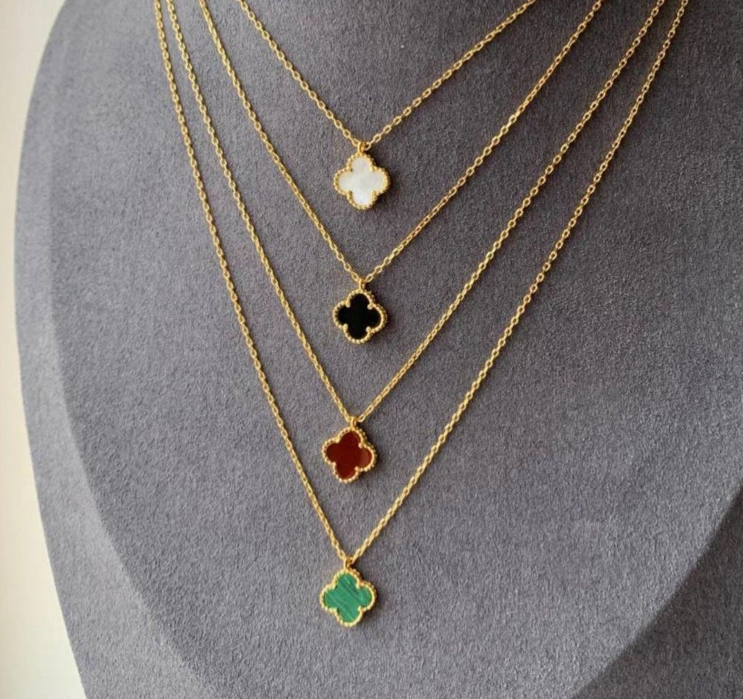 18K Gold Clover Necklace — E&J Jewellery UK Ltd