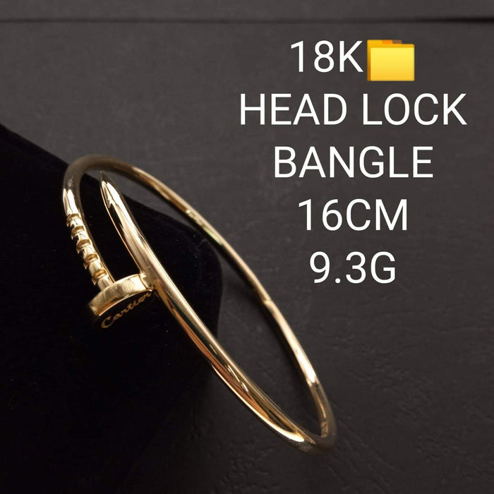 18K Gold Nail Bangle (Yellow Gold)