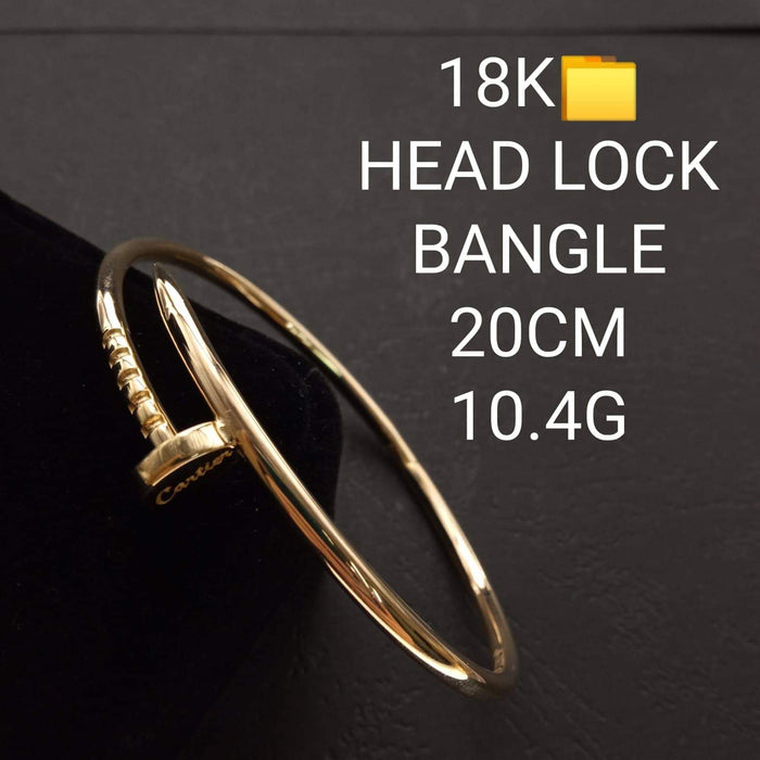 18K Gold Nail Bangle (Yellow Gold)