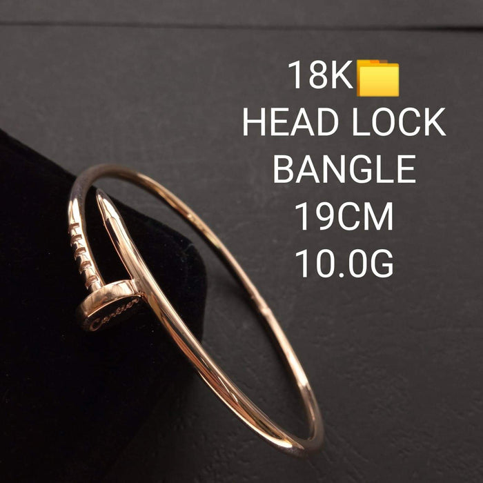 18K Gold Nail Bangle (Yellow Gold)