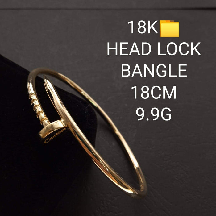 18K Gold Nail Bangle (Yellow Gold)