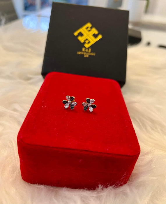 Diamond Flower Earrings